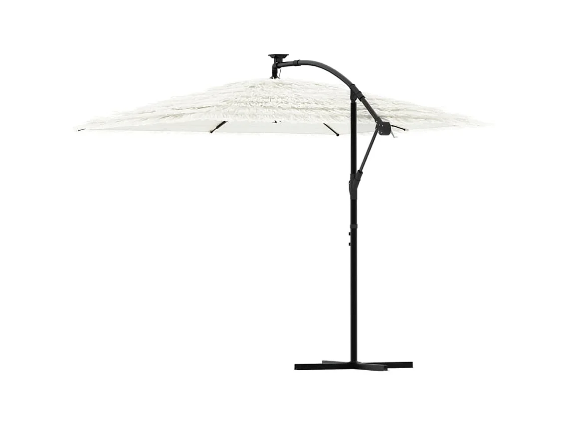 Ombrellone da giardino con palo in acciaio bianco 269x269x235 cm