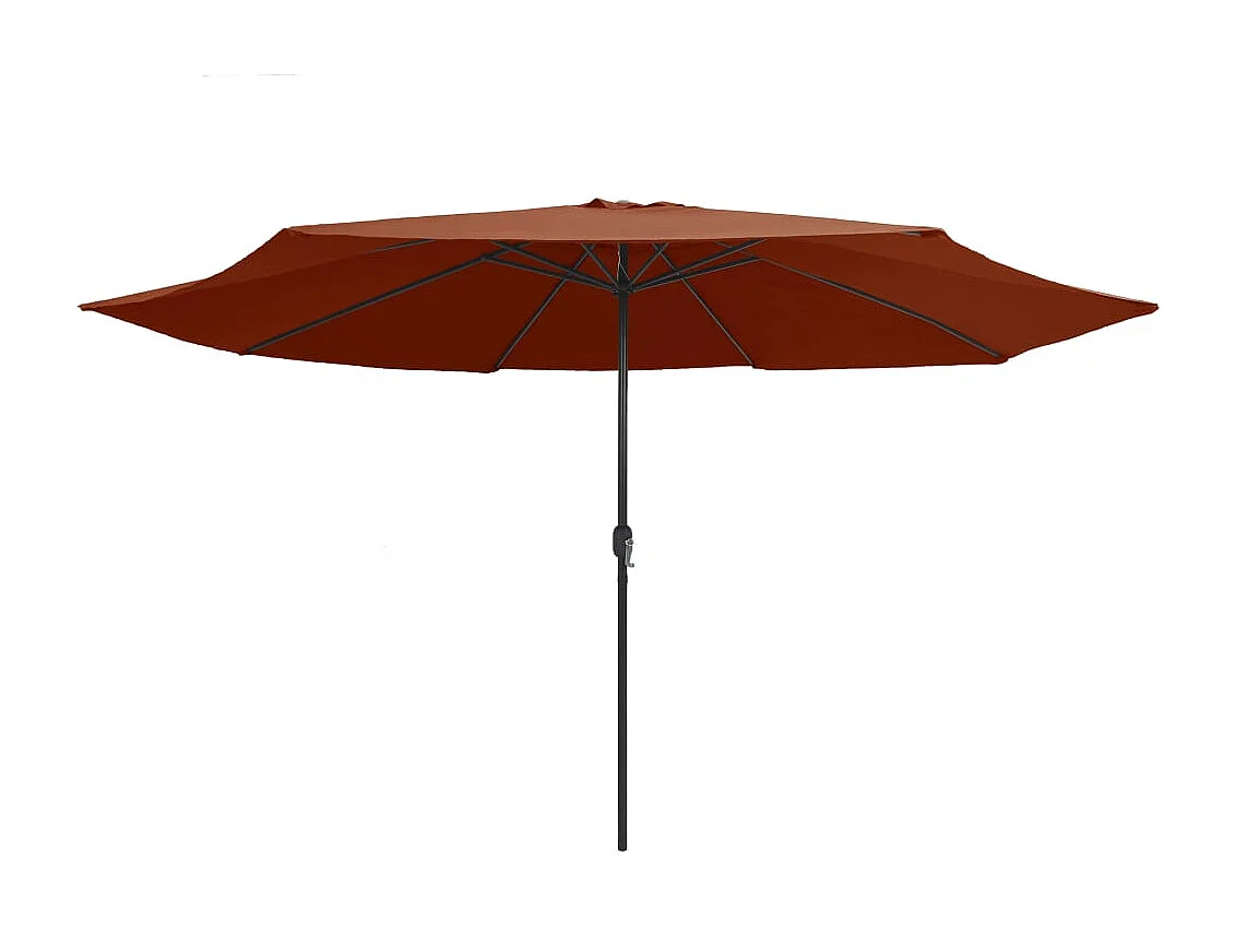 Parasol de jardin avec mât en métal 390 cm terre cuite