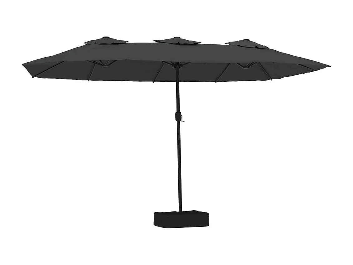 Parasol à double tête anthracite 449x265 cm
