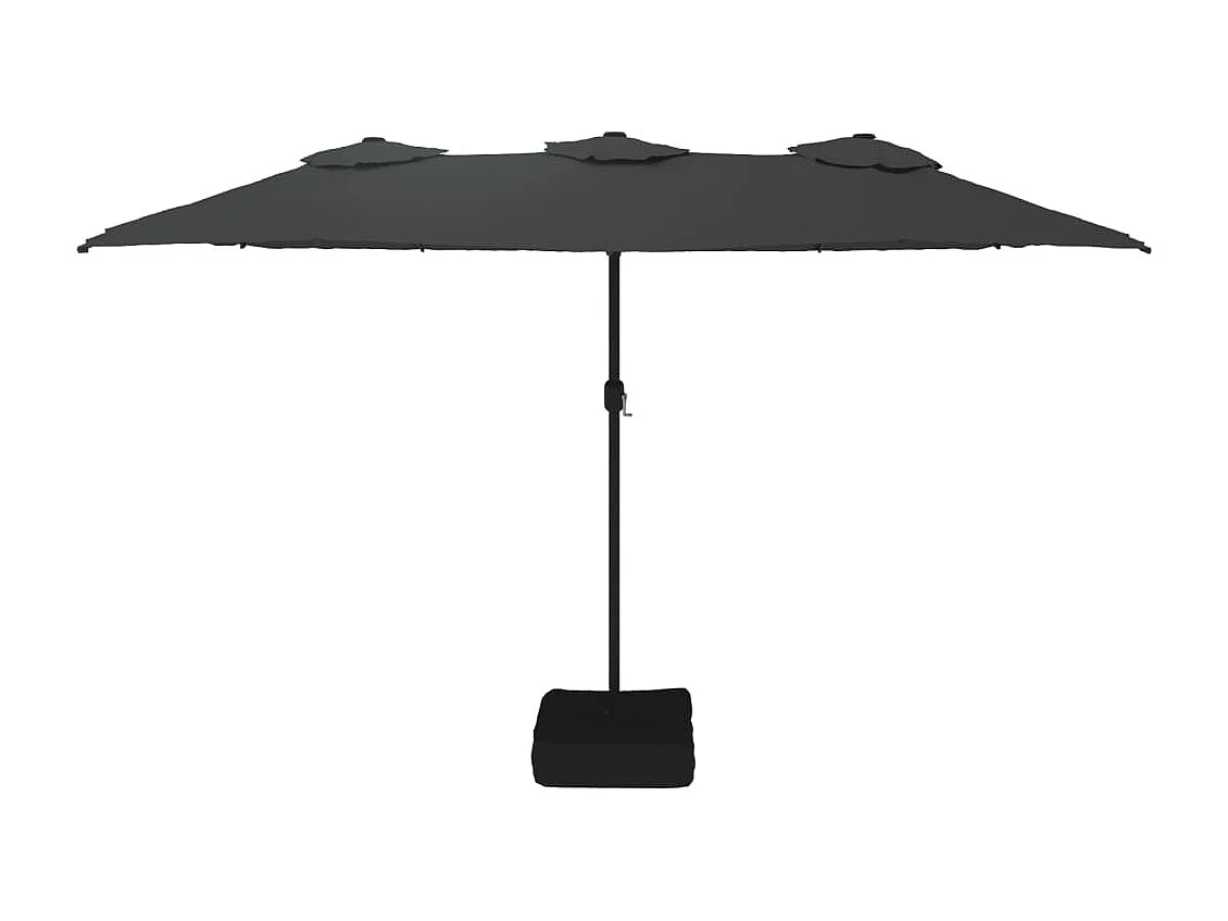 Parasol à double tête anthracite 449x265 cm