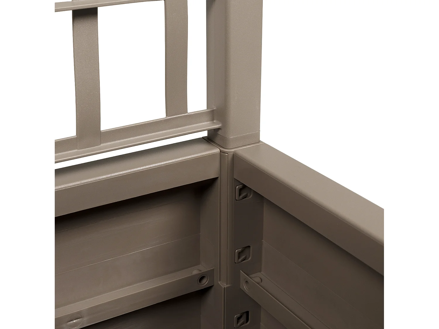 Fioriera con traliccio marrone chiaro 36x36x140 cm in PP