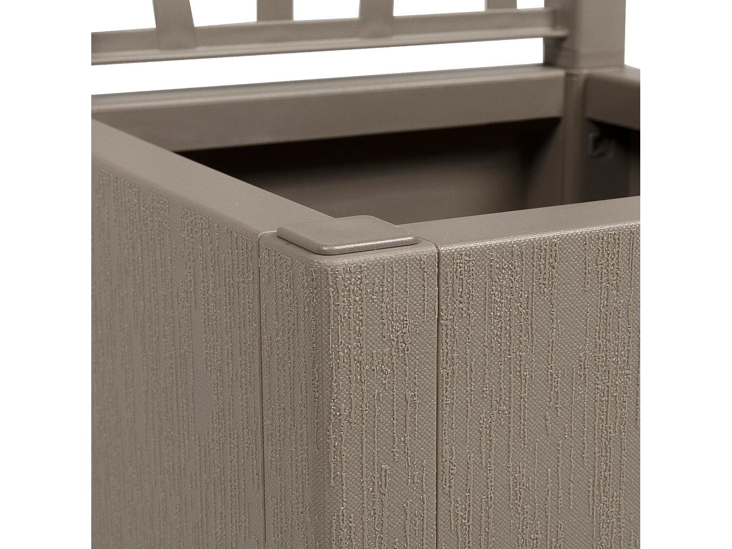 Plantenbak met lichtbruin trellis 36x36x140 cm in PP