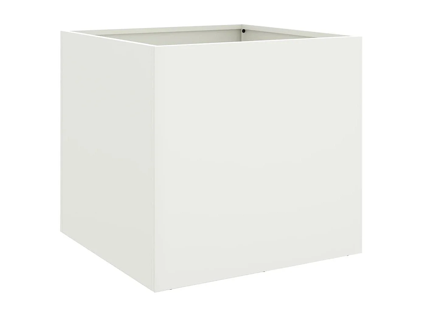 Witte plantenbak 42x40x39 cm staal