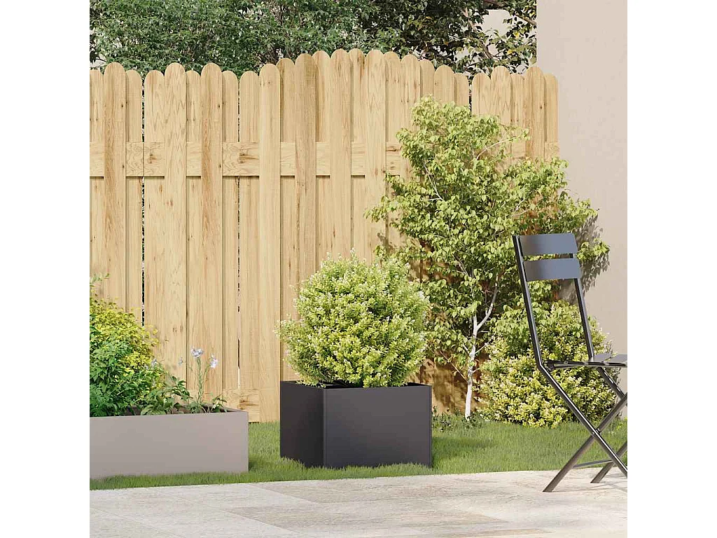 Jardinière noir 40x40x30 cm acier