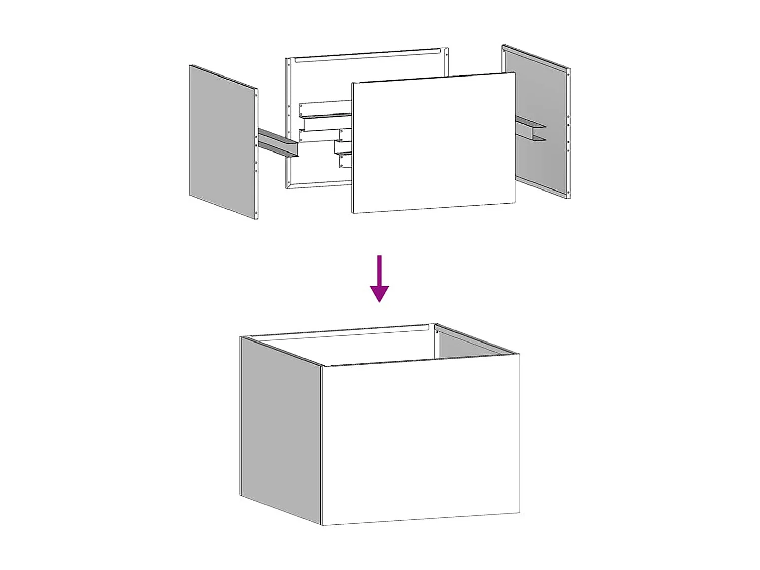 Jardinière noir 40x40x30 cm acier