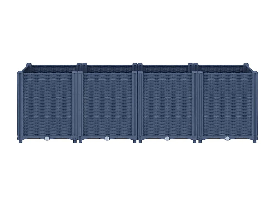 Fioriera blu-grigio 160x40x53 cm PP