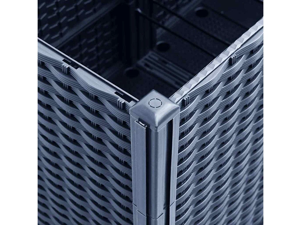 Fioriera blu-grigio 160x40x53 cm PP