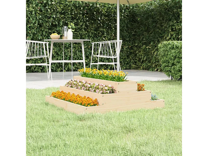 Jardinera 80x80x27 cm Madera maciza de pino