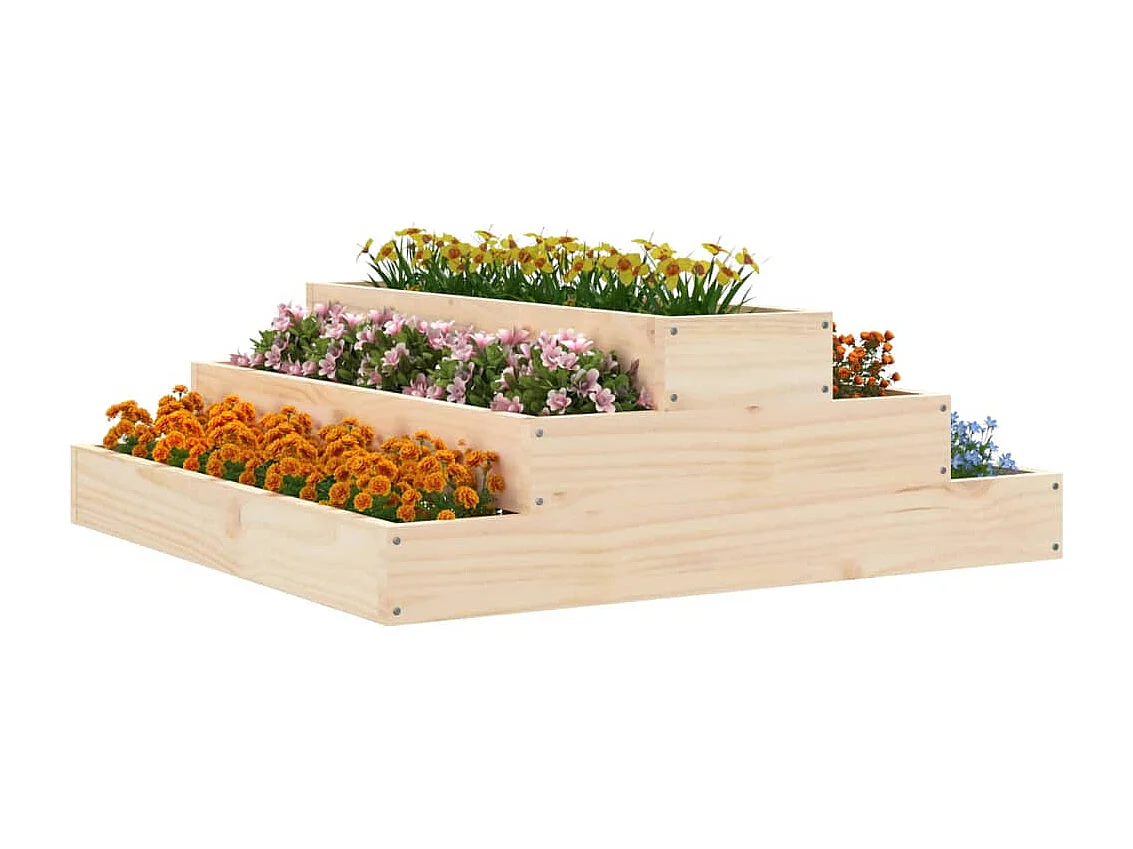 Jardinière 80x80x27 cm Bois massif de pin