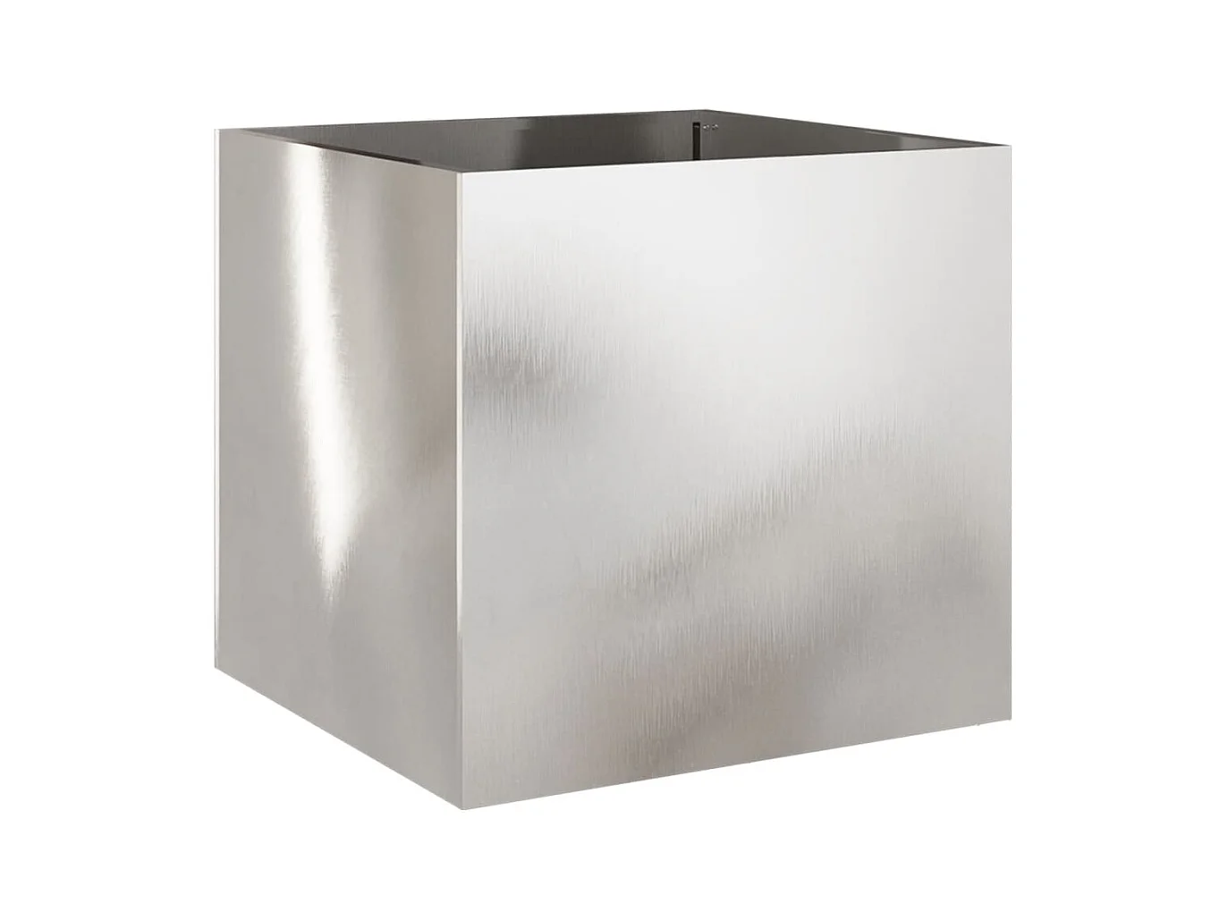 Fioriera argento 49x47x46 cm in acciaio inox