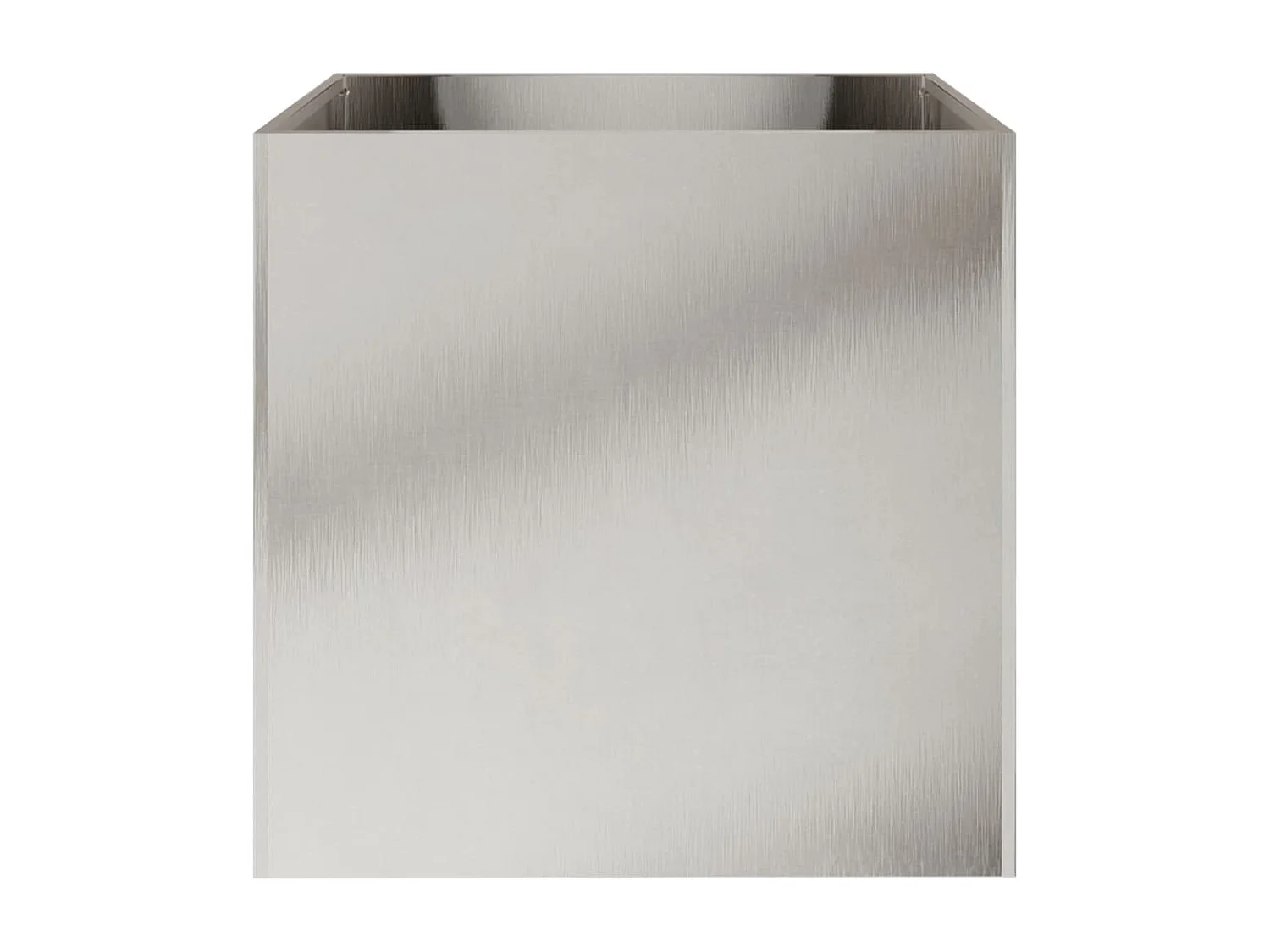 Fioriera argento 49x47x46 cm in acciaio inox
