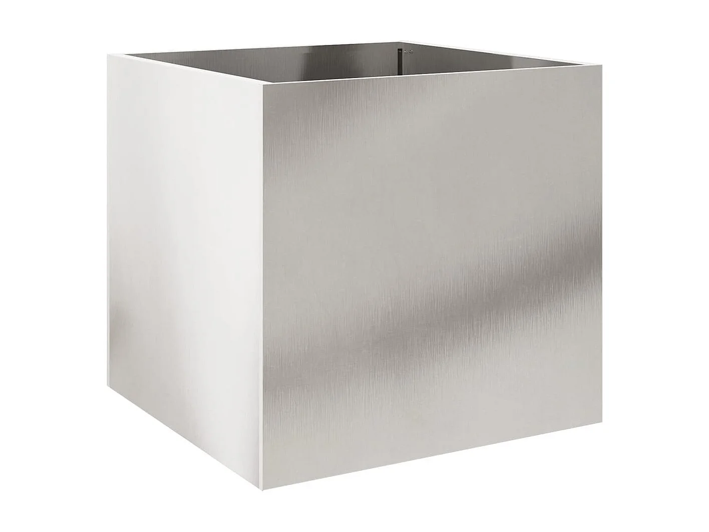 Fioriera argento 49x47x46 cm in acciaio inox