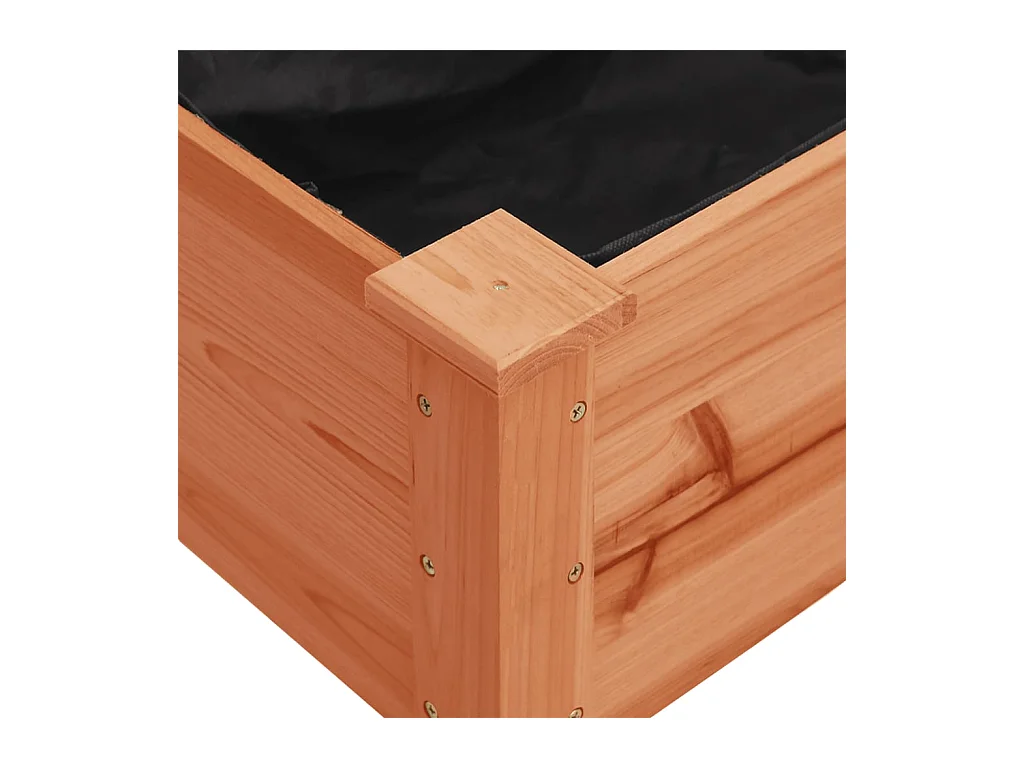 Fioriera su ruote con rivestimento marrone 71x37x80 cm in legno di abete