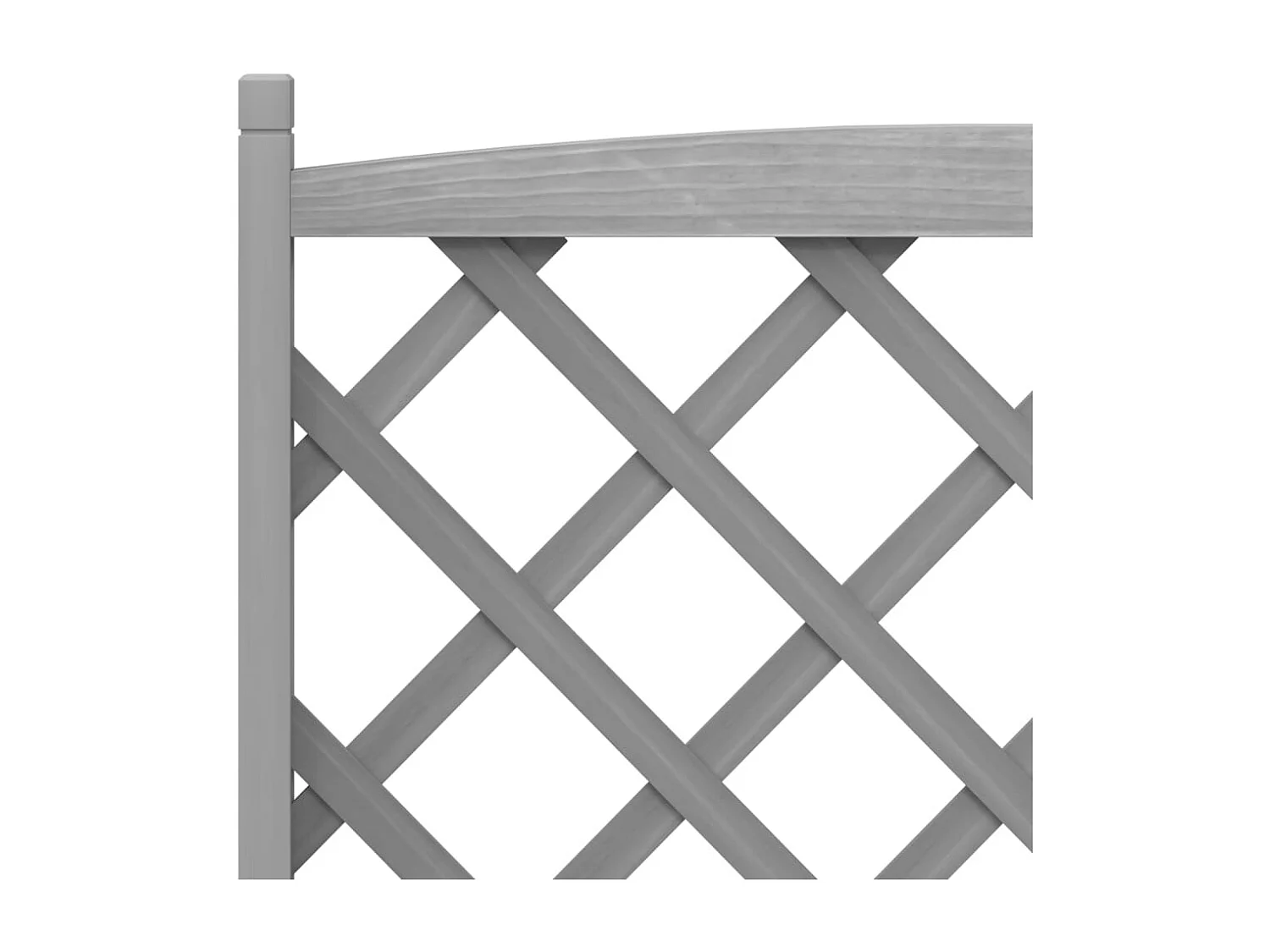 Jardinera con enrejado gris de madera maciza de abeto