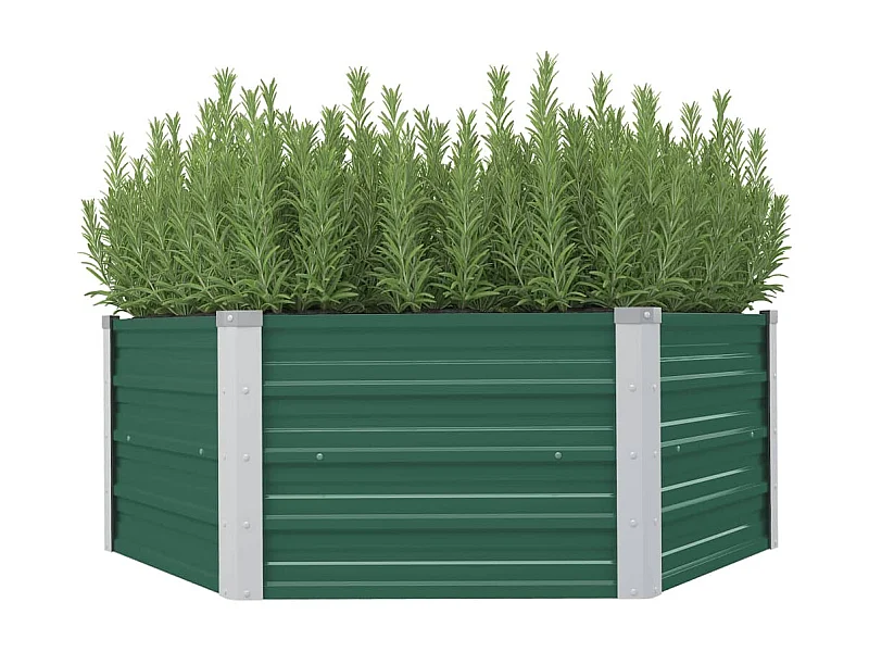 Jardinière 129 x 129 x 46 cm cm Acier galvanisé Vert