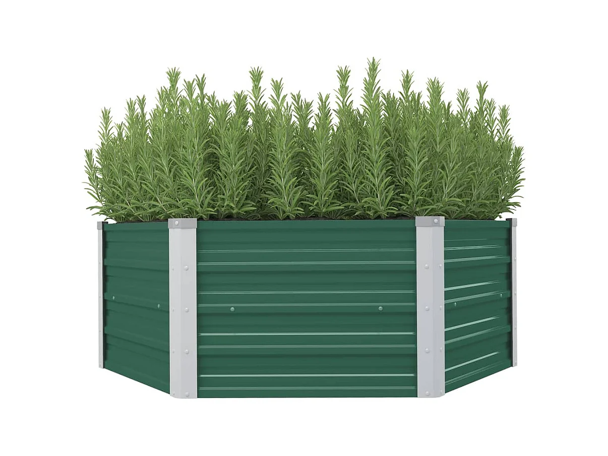 Jardinière 129 x 129 x 46 cm cm Acier galvanisé Vert