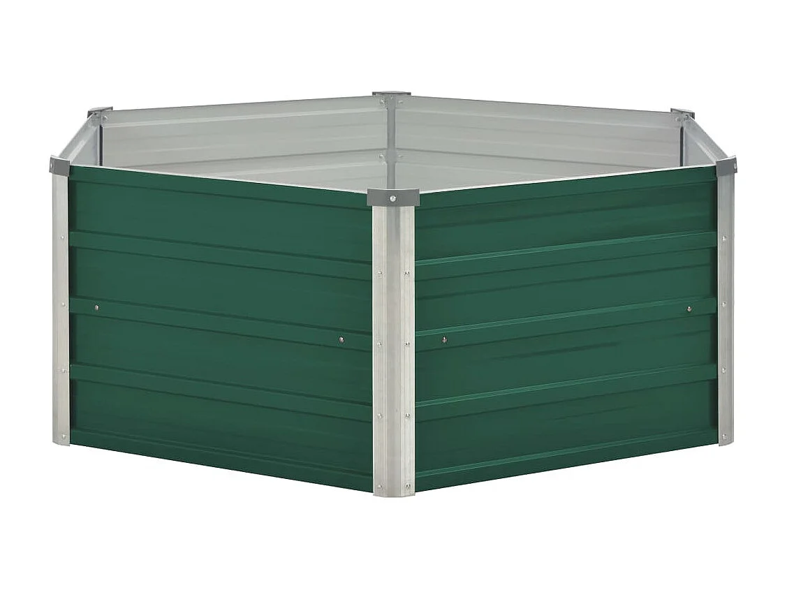 Jardinière 129 x 129 x 46 cm cm Acier galvanisé Vert