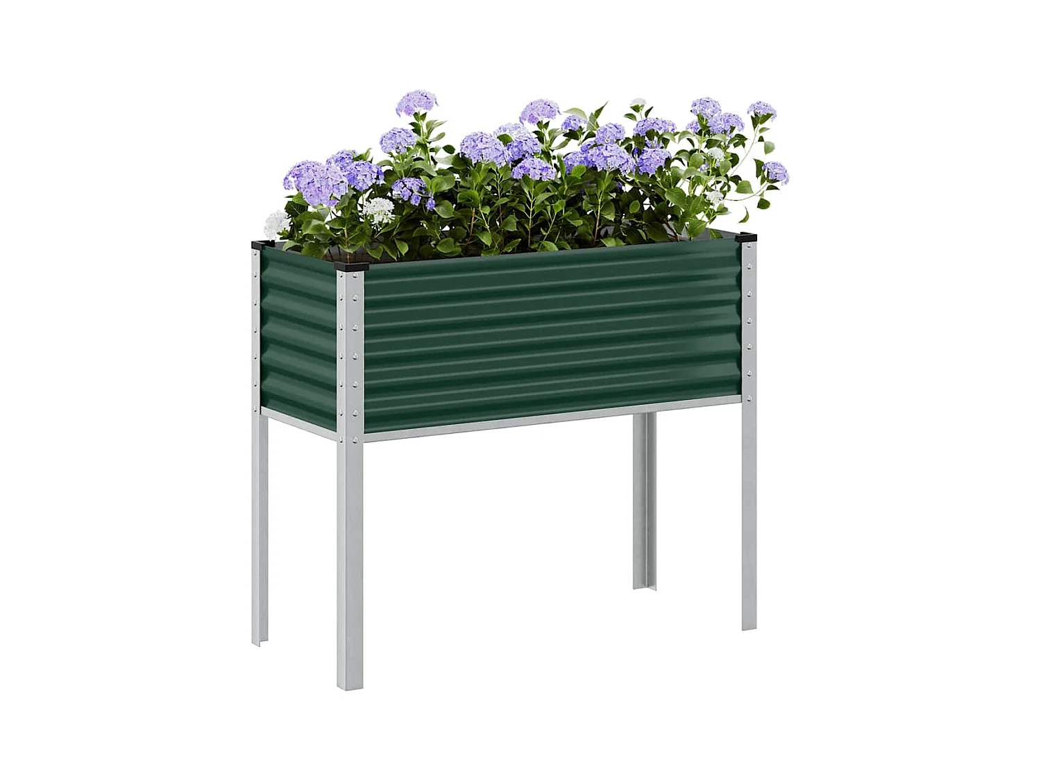 Groene plantenbak 100x41x90 cm staal