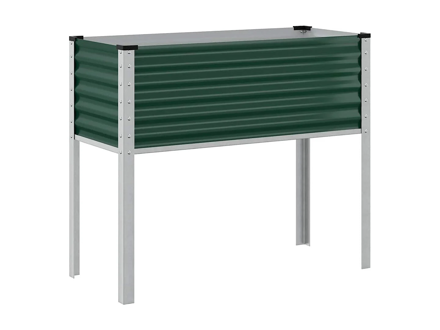 Groene plantenbak 100x41x90 cm staal