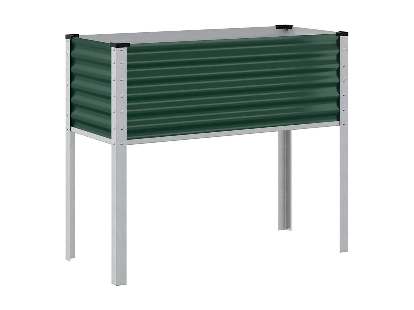 Groene plantenbak 100x41x90 cm staal