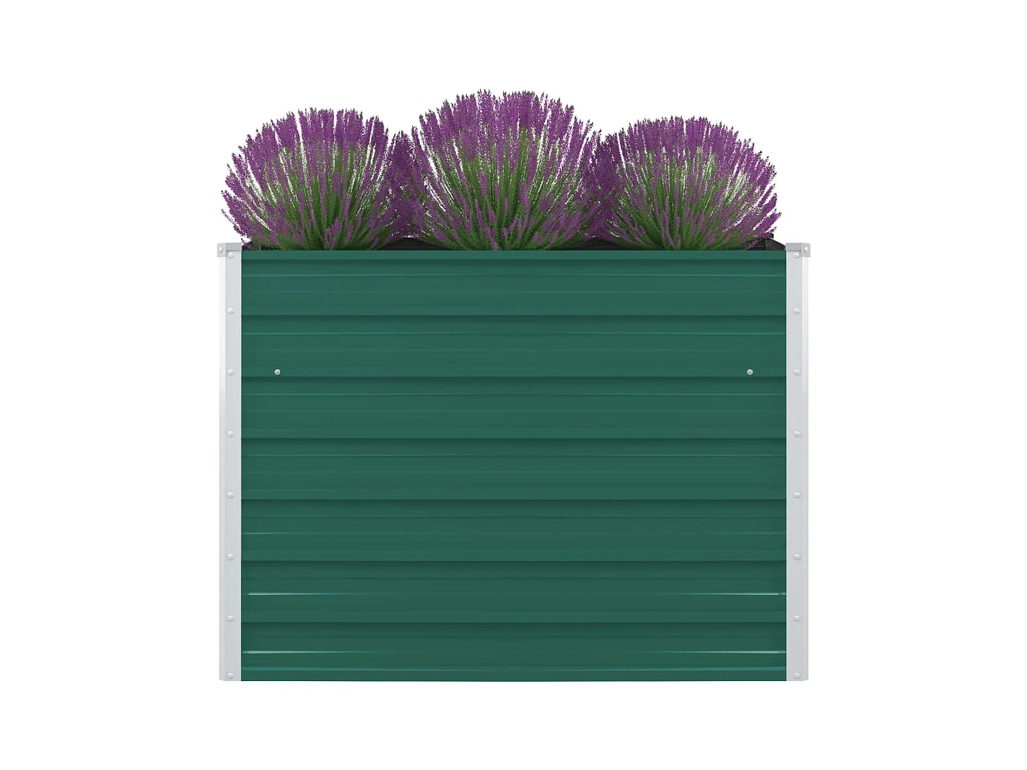 Jardinière 100 x 100 x 77 cm Acier galvanisé Vert