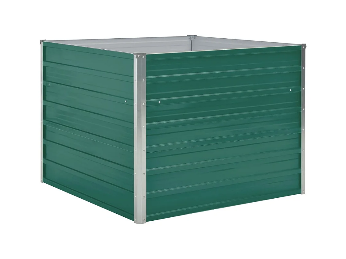 Jardinière 100 x 100 x 77 cm Acier galvanisé Vert