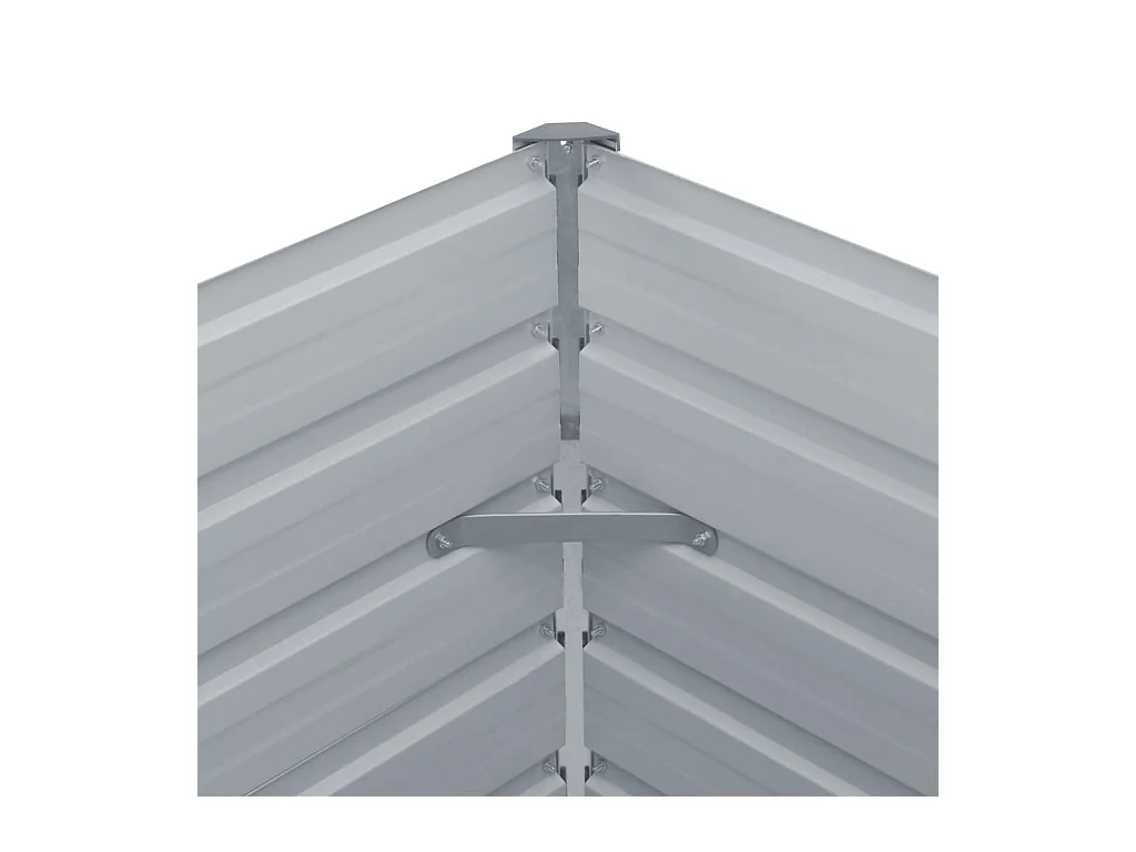 Jardinière 100 x 100 x 77 cm Acier galvanisé Vert