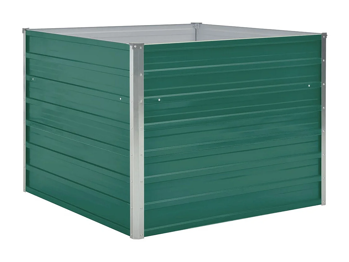 Jardinière 100 x 100 x 77 cm Acier galvanisé Vert