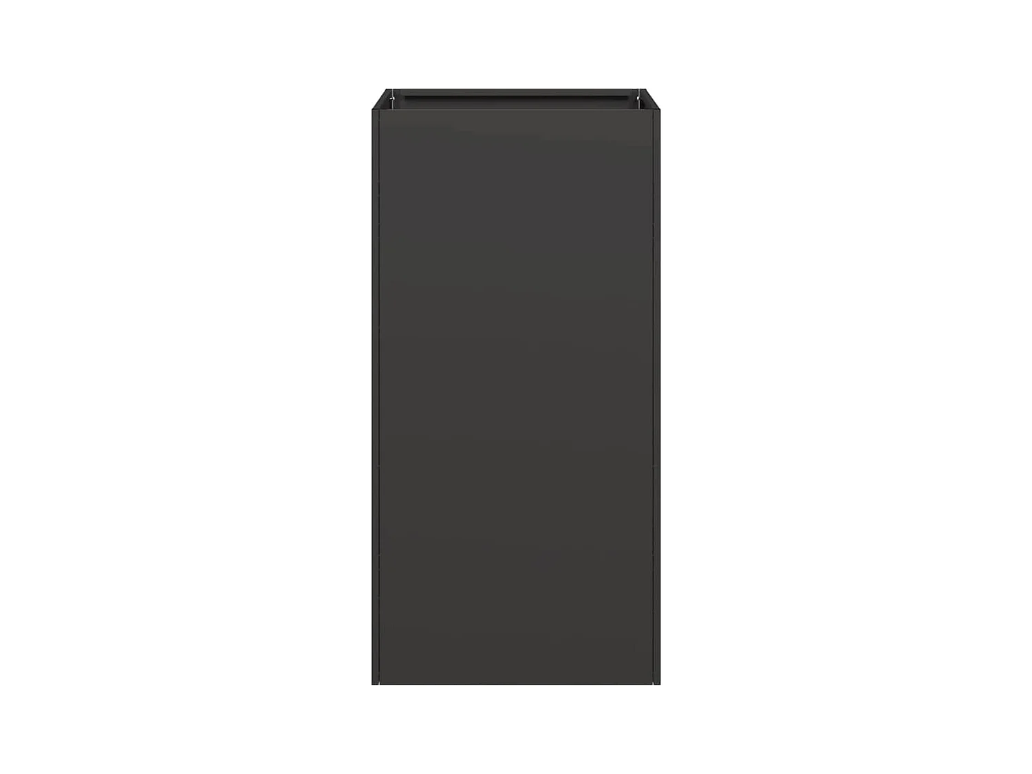 Jardinière noir 40x40x80 cm acier laminé à froid