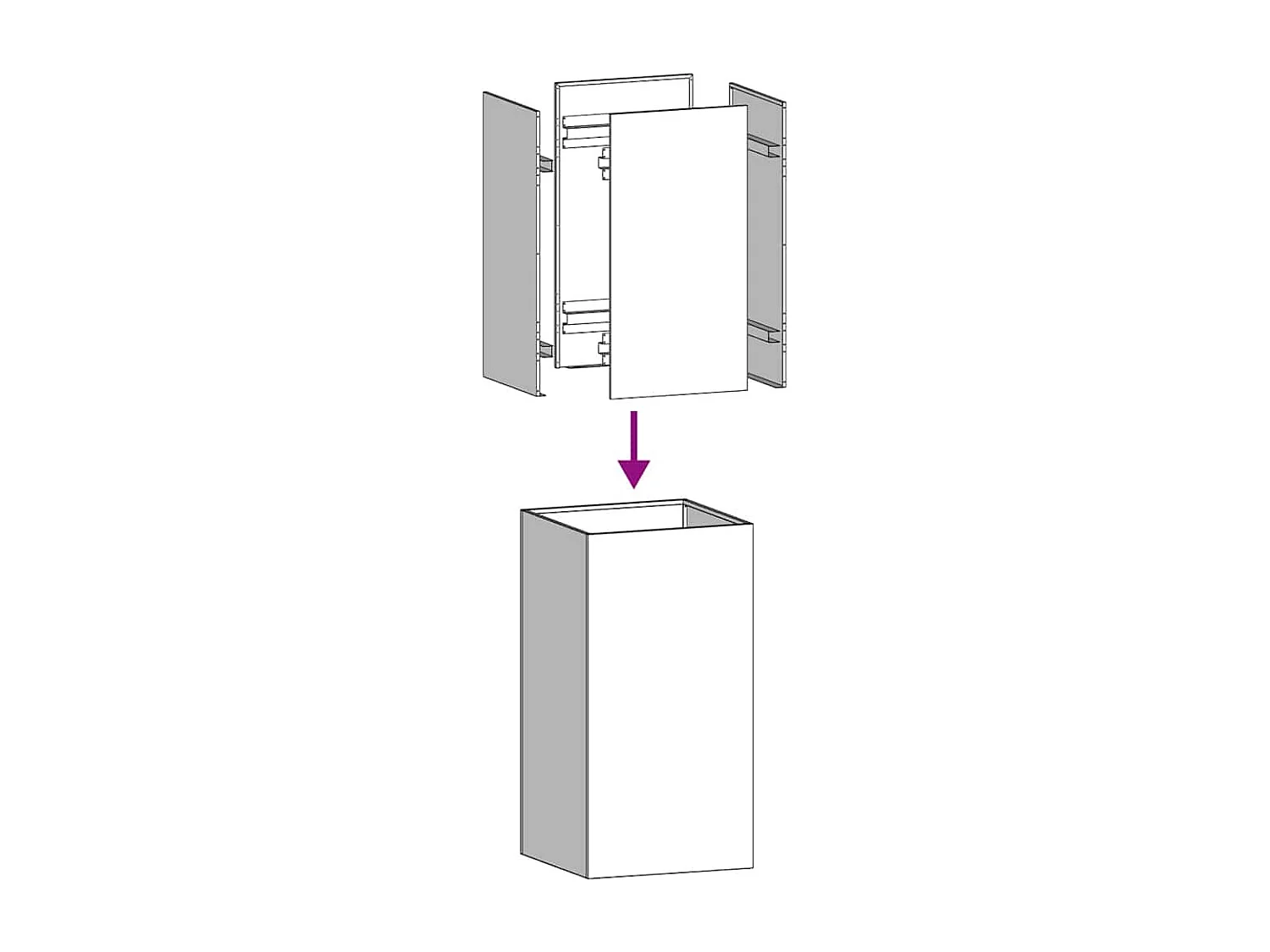 Jardinière noir 40x40x80 cm acier laminé à froid