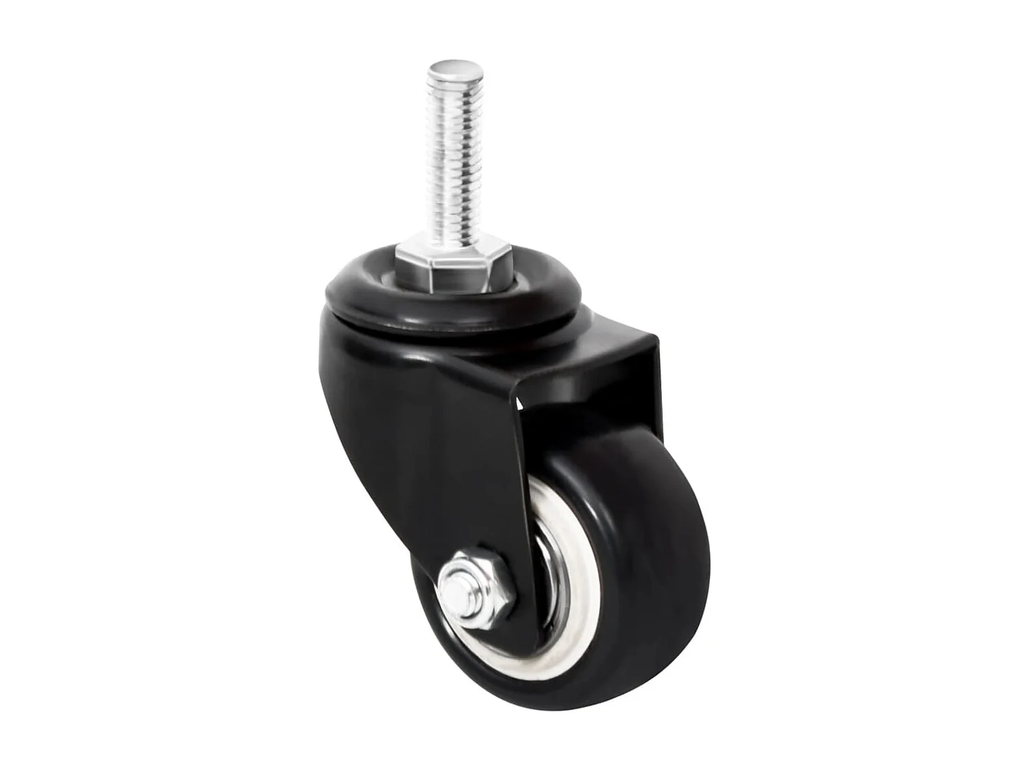 Roues pour jardinière 4 pcs noir 8x3,5x8 cm fer