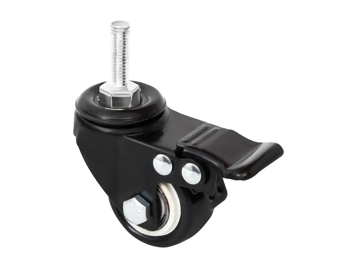 Roues pour jardinière 4 pcs noir 8x3,5x8 cm fer