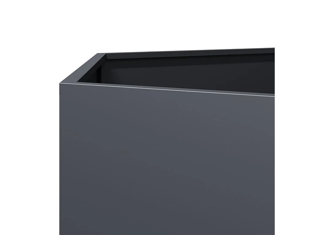 Fioriere 2 pz esagono antracite 46x40x45 cm acciaio