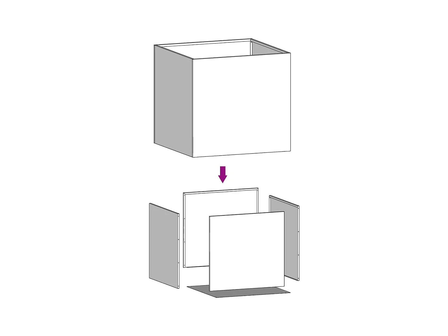 Fioriera 49x47x46 cm acciaio corten