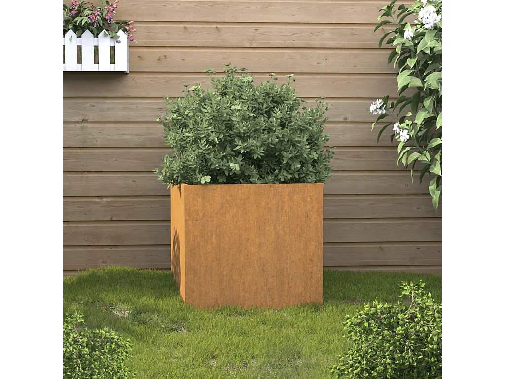 Jardinera 49x47x46 cm acero corten