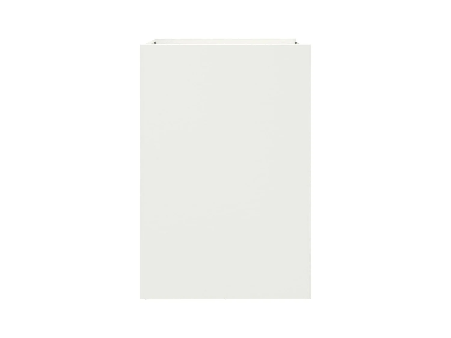 Witte plantenbak 52x48x75 cm staal