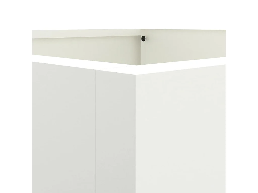 Witte plantenbak 52x48x75 cm staal