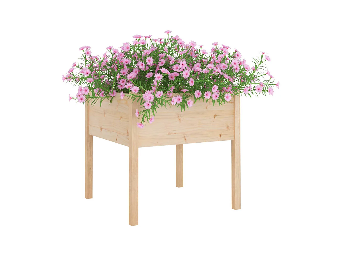 Jardinières d'extérieur 2 pcs 70x70x70 cm bois de pin massif