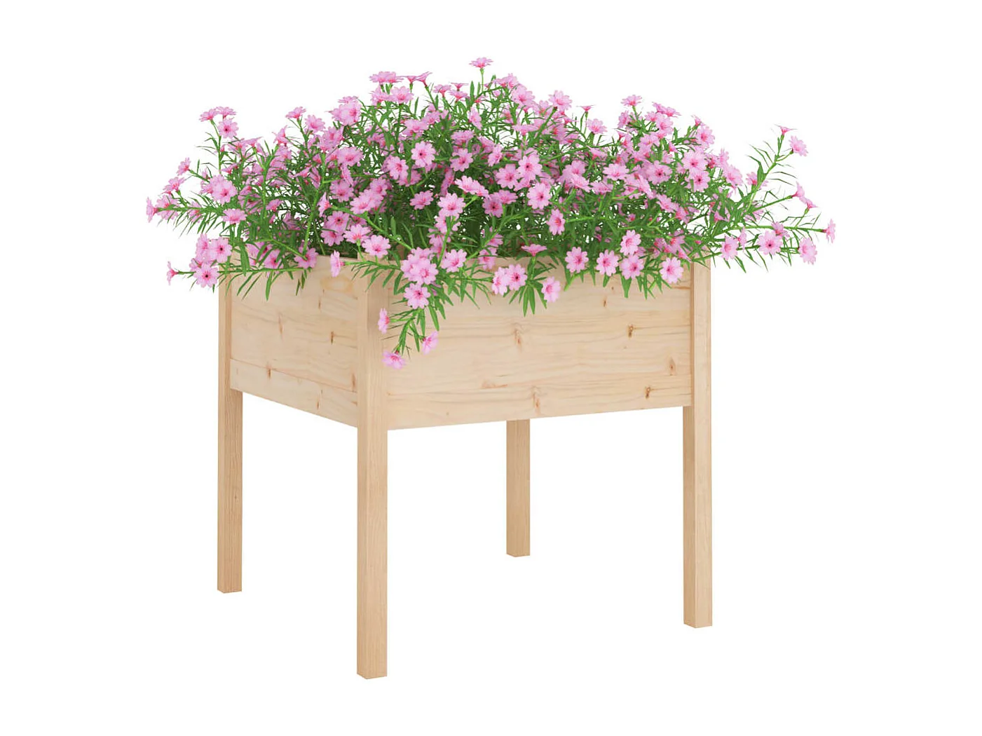 Jardinières d'extérieur 2 pcs 70x70x70 cm bois de pin massif