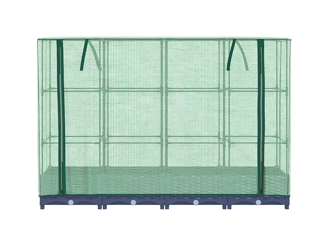 Jardinière surélevée avec housse aspect rotin 160x40x123 cm