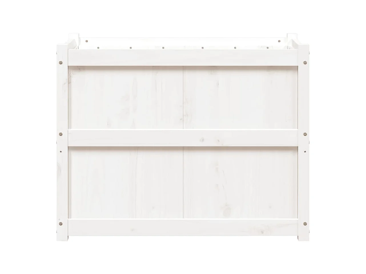 Witte plantenbak 90x50x70 cm massief grenenhout