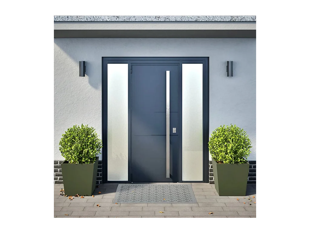 Plantenbakken 2 stuks olijfgroen 50x50x50 cm staal