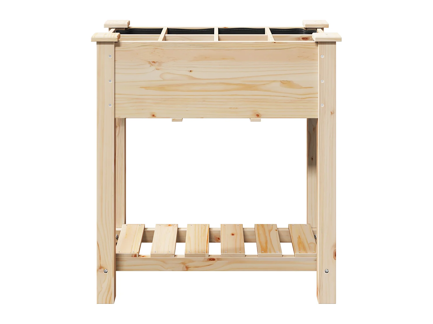 Jardinière avec grilles 71x37x76 cm en bois massif de pin