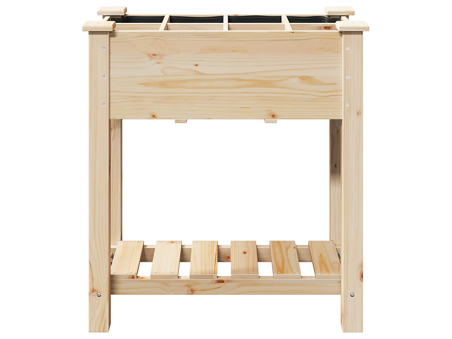 Jardinière avec grilles 71x37x76 cm en bois massif de pin