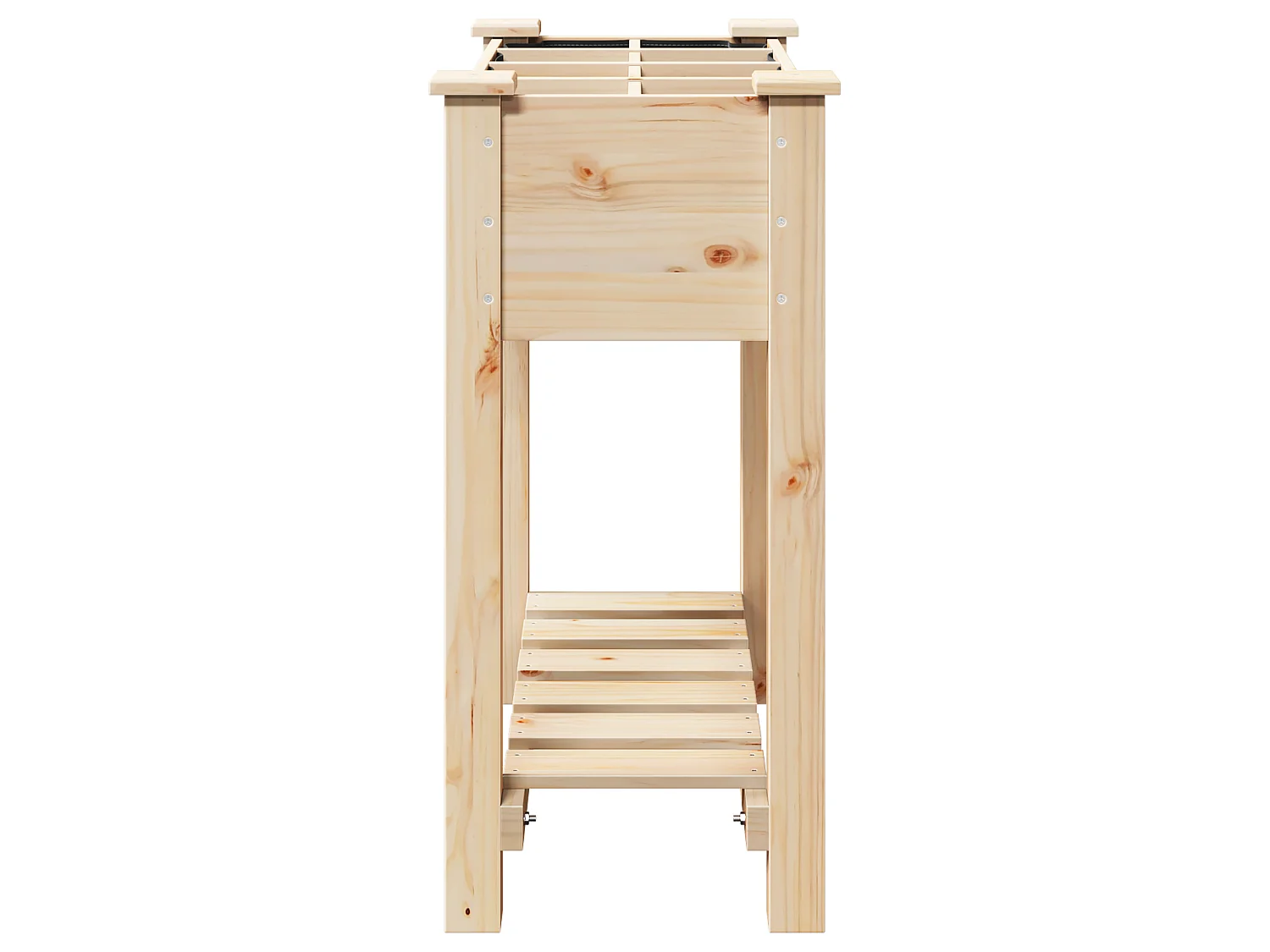 Jardinière avec grilles 71x37x76 cm en bois massif de pin