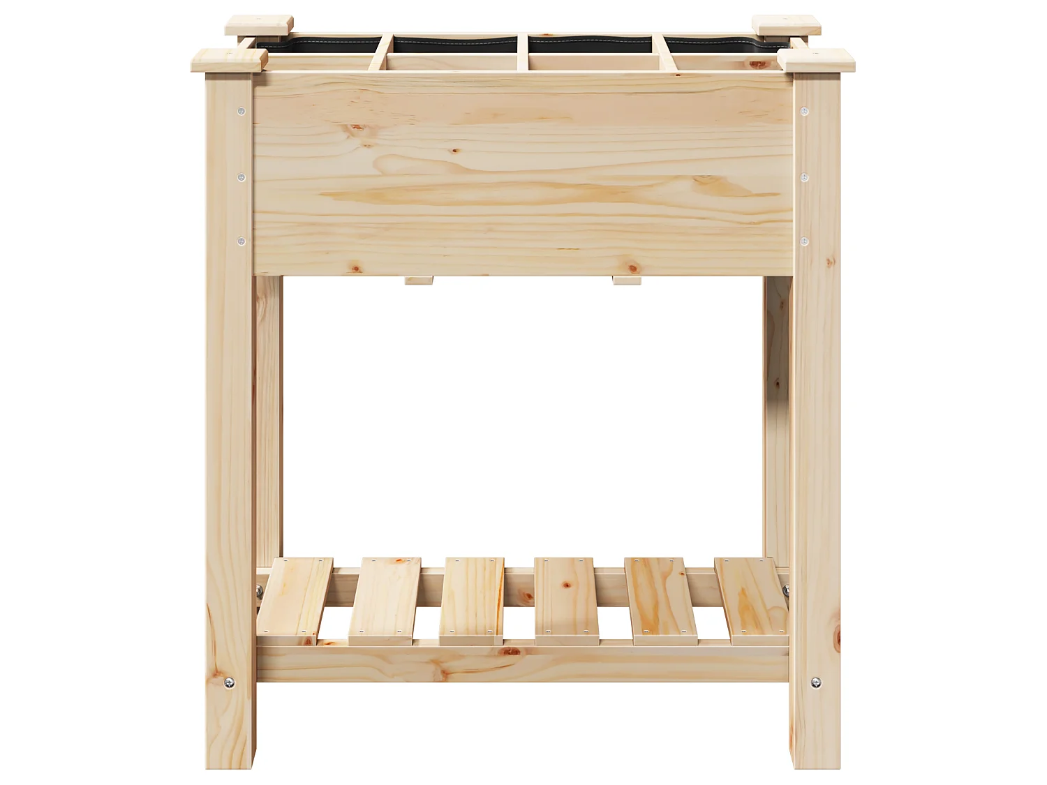 Jardinière avec grilles 71x37x76 cm en bois massif de pin