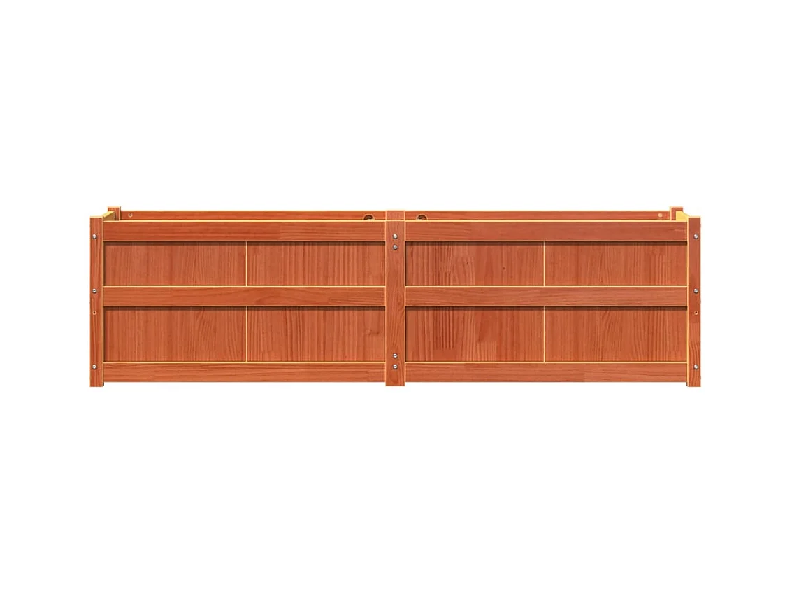 Fioriera in cera marrone 180x50x50 cm in legno massello di pino