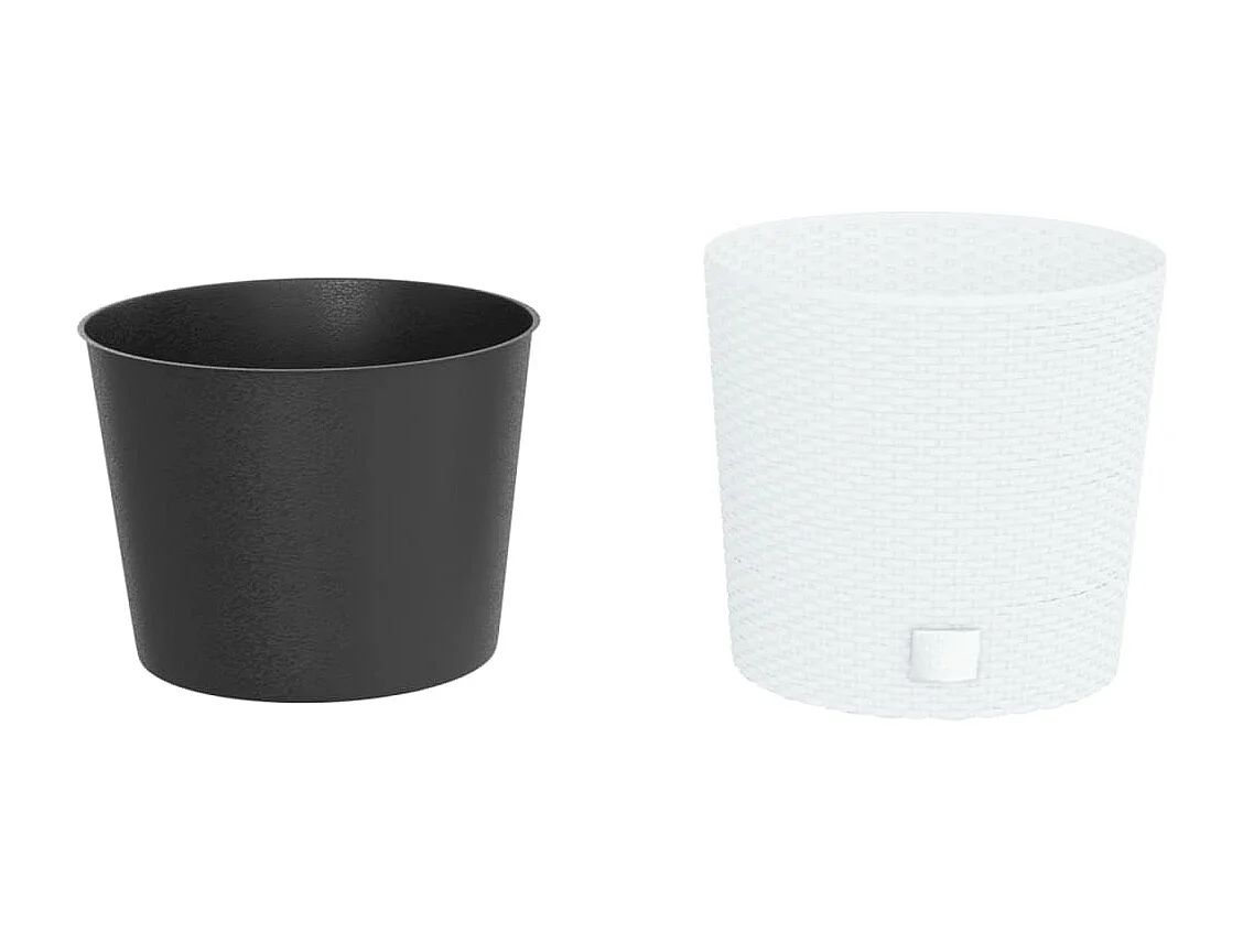 Jardinière et intérieur amovible blanc 15 /15,3 L rotin PP
