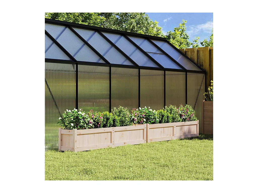 Jardinières 2 pcs bois de pin massif