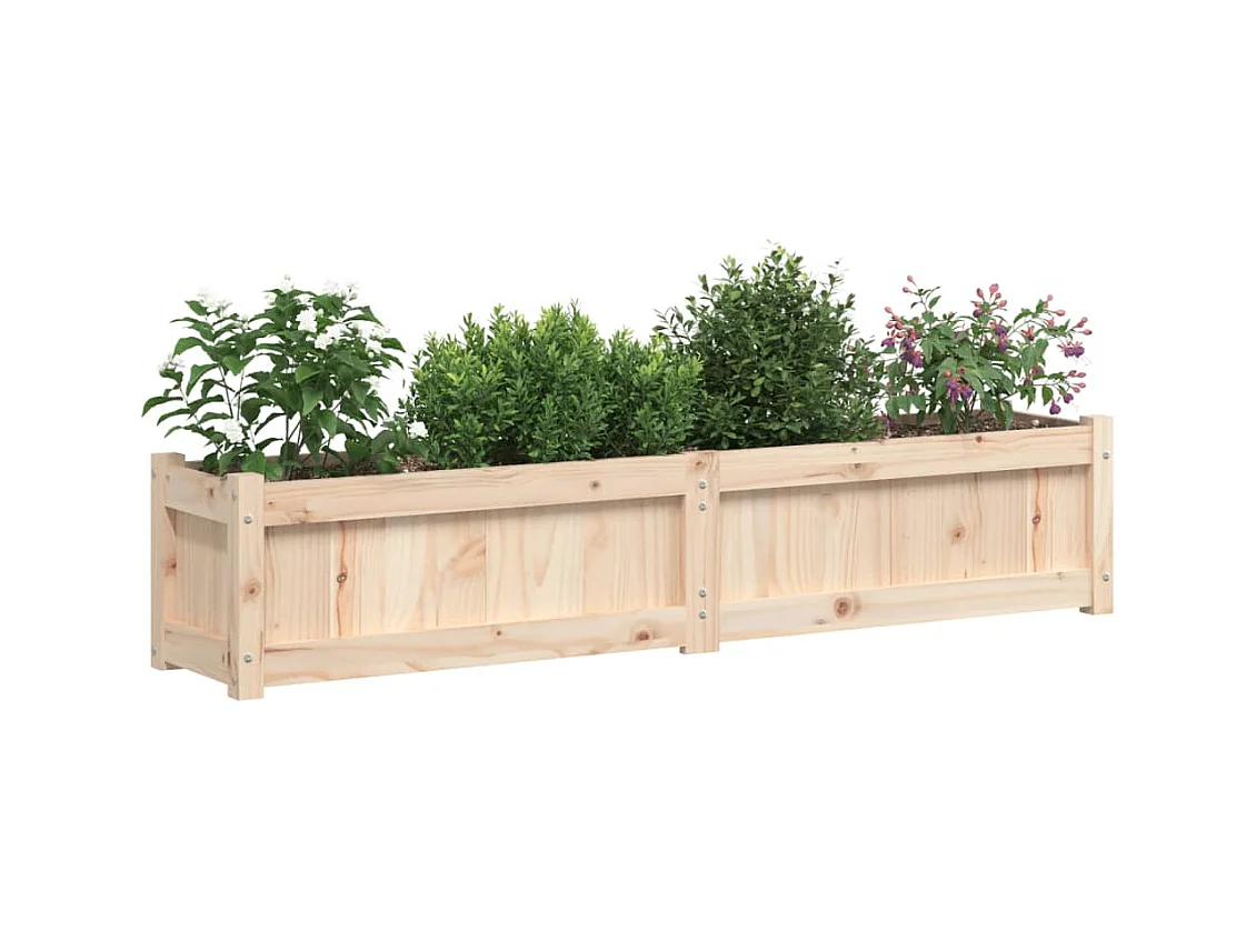 Jardinières 2 pcs bois de pin massif